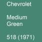 Preview: Chevrolet, Medium Green, 518 (1971).